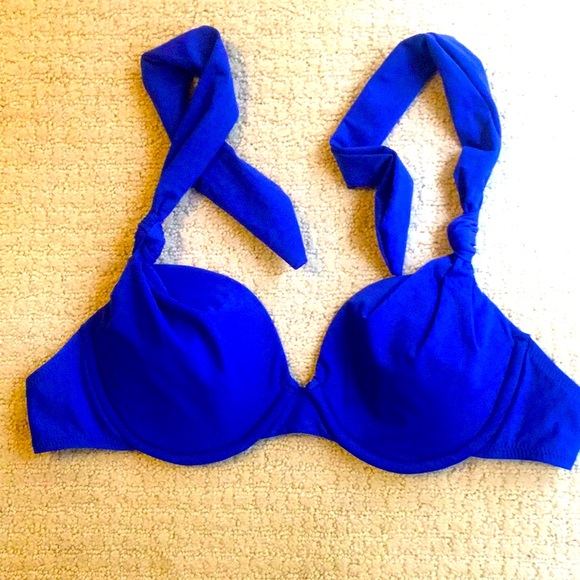 NWOT: BeCreative Blue Bikini Top NEW - Picture 3 of 12